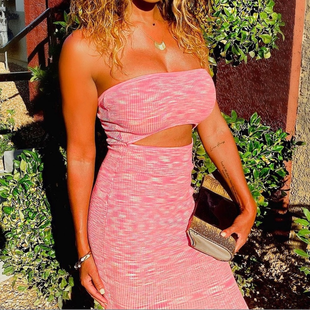 🎀 Sexy Knit Cut Out Tube Dress Bodycon Dress (B)